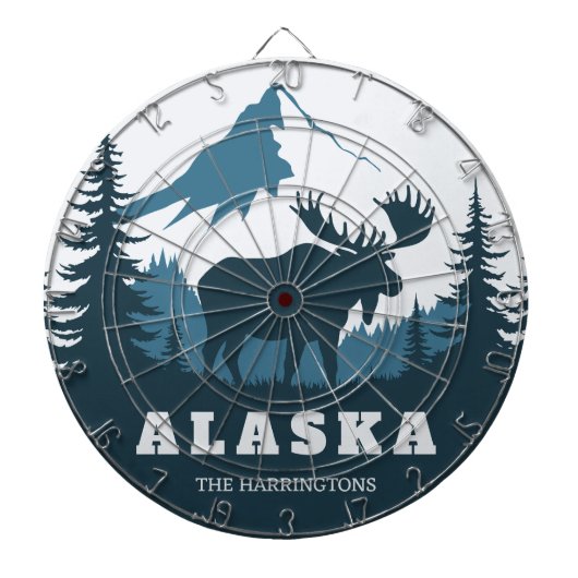 Aangepaste naam & tekst ALASKA Dartbord (Voorkant)