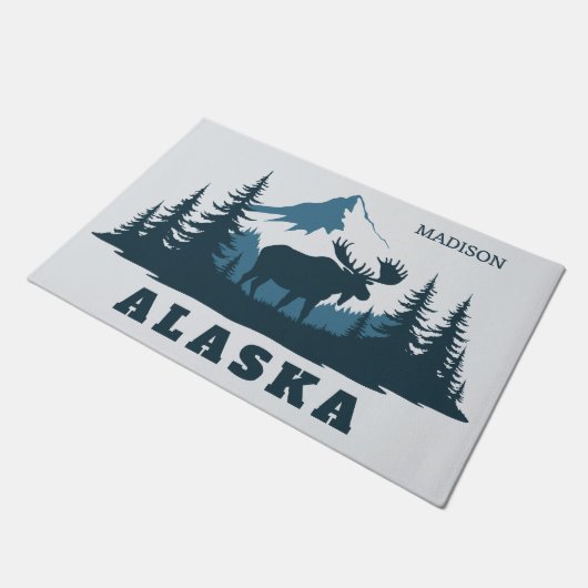 Aangepaste naam & tekst ALASKA Deurmat (Schuin)