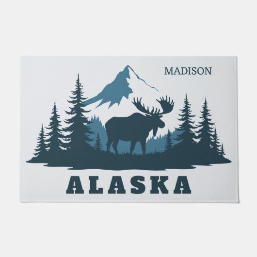 Aangepaste naam & tekst ALASKA Deurmat (Voorkant)