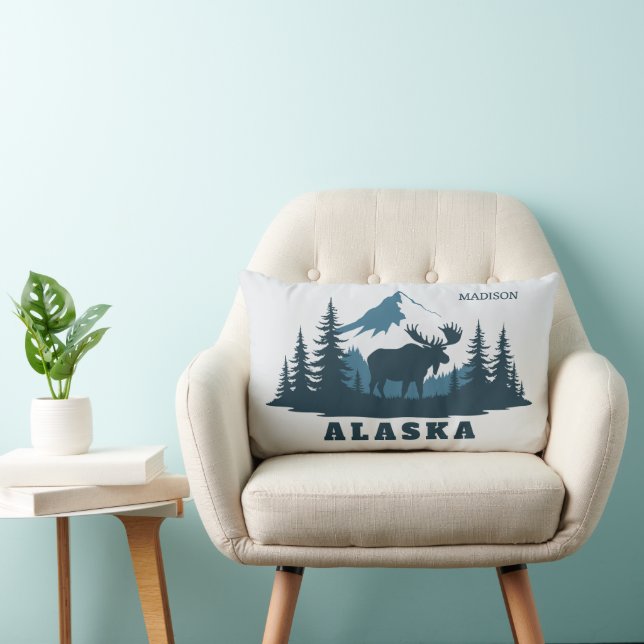 Aangepaste naam & tekst ALASKA Kussen (Stoel)