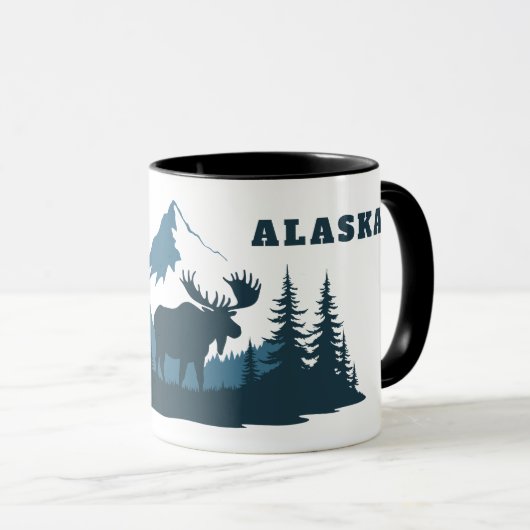 Aangepaste naam & tekst ALASKA Mok (Voorkant rechts)