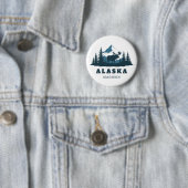 Aangepaste naam & tekst ALASKA Ronde Button 5,7 Cm (In situ)