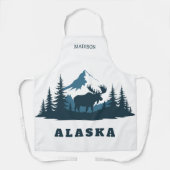 Aangepaste naam & tekst ALASKA Schort (Voorkant)
