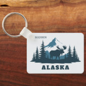 Aangepaste naam & tekst ALASKA Sleutelhanger (Achterkant)