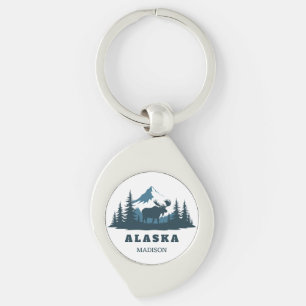 Aangepaste naam & tekst ALASKA Sleutelhanger