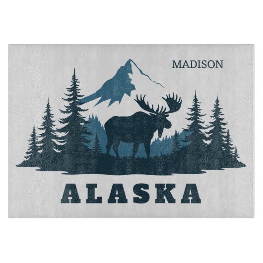 Aangepaste naam & tekst ALASKA Snijplank (Voorkant)