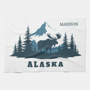 Aangepaste naam & tekst ALASKA Theedoek