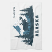 Aangepaste naam & tekst ALASKA Theedoek (Verticaal)