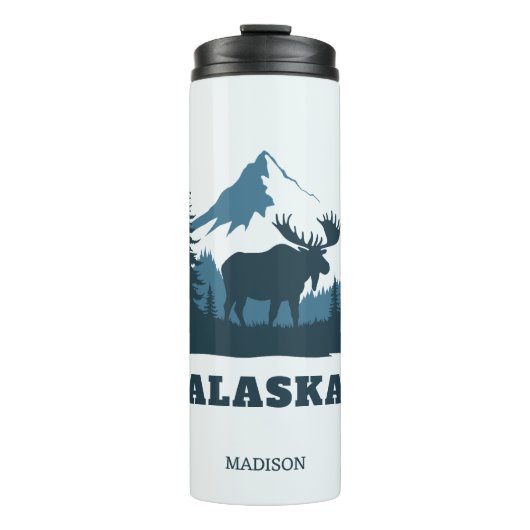 Aangepaste naam & tekst ALASKA Thermosbeker (Voorkant)