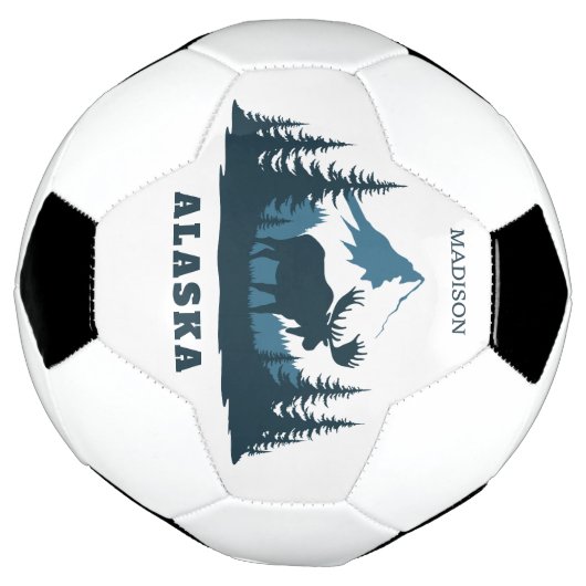 Aangepaste naam & tekst ALASKA Voetbal (Gedraaid)
