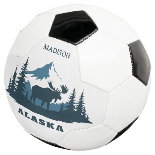 Aangepaste naam & tekst ALASKA Voetbal (Drie kwart)