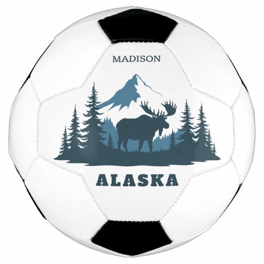 Aangepaste naam & tekst ALASKA Voetbal (Voorkant)