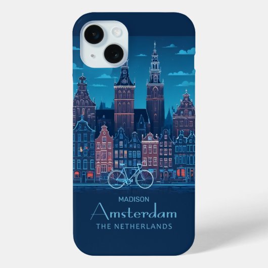 Aangepaste naam / tekst Amsterdam Case-Mate iPhone Case (Achterkant)