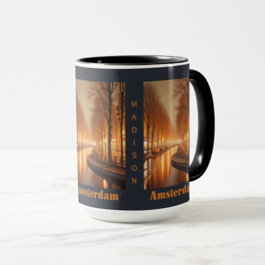 Aangepaste naam / tekst Amsterdam Mok (Voorkant rechts)