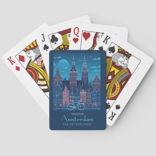 Aangepaste naam / tekst Amsterdam Pokerkaarten (Achterkant)