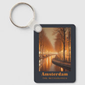 Aangepaste naam / tekst Amsterdam Sleutelhanger (Voorkant)