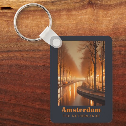 Aangepaste naam / tekst Amsterdam Sleutelhanger (Voorkant)