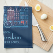 Aangepaste naam / tekst Amsterdam Theedoek (Quarter Fold)