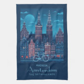 Aangepaste naam / tekst Amsterdam Theedoek (Verticaal)