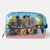 Aangepaste naam & tekst Amsterdam Toilettasje (Achterkant)