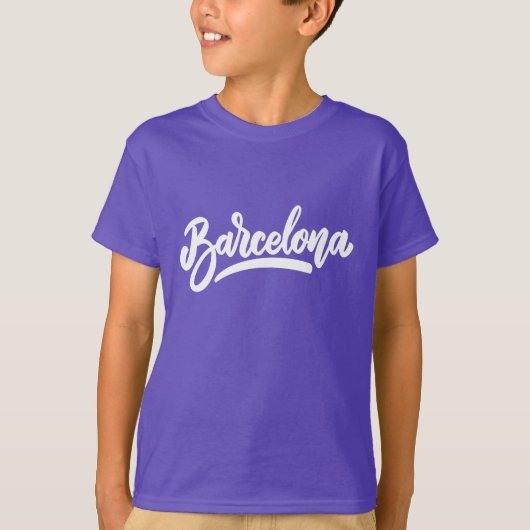 Aangepaste naam / tekst Barcelona T-shirt (Voorkant)
