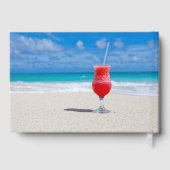 Aangepaste naam & tekst Beach Parrot Gastenboek (Achterkant)