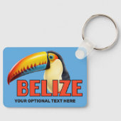Aangepaste naam & tekst BELIZE Toucan Sleutelhanger (Voorkant)