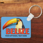 Aangepaste naam & tekst BELIZE Toucan Sleutelhanger (Voorkant)