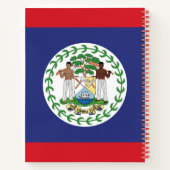 Aangepaste naam & tekst Belize Vlag Notitieboek (Achterkant)