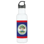 Aangepaste naam & tekst Belize Vlag Waterfles (Voorkant)