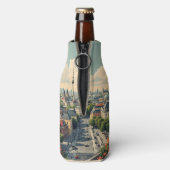 Aangepaste naam & tekst Berlijn, Duitsland Flesjeskoeler (Fles Achterkant)