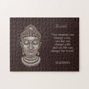 Aangepaste naam & tekst Boeddha Quote Legpuzzel