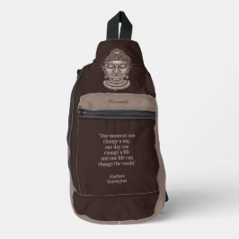 Aangepaste naam & tekst Boeddha Quote Sling Bag