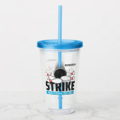 Aangepaste naam & tekst Bowling Strike Acryl Drinkbeker (Voorkant)