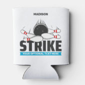 Aangepaste naam & tekst Bowling Strike Blikjeskoeler (Achterkant)