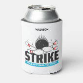 Aangepaste naam & tekst Bowling Strike Blikjeskoeler (Blikje Achterkant)