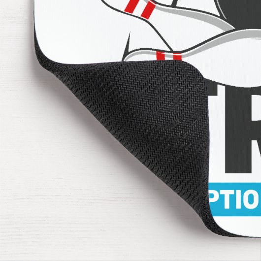 Aangepaste naam & tekst Bowling Strike Muismat (Hoek)