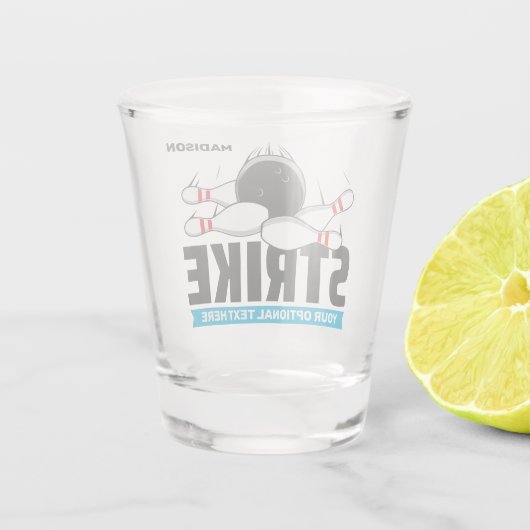 Aangepaste naam & tekst Bowling Strike Shot Glas