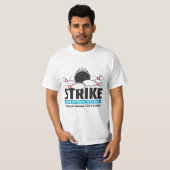 Aangepaste naam & tekst Bowling Strike T-shirt (Voorkant volledig)