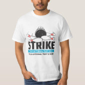 Aangepaste naam & tekst Bowling Strike T-shirt (Voorkant)