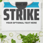 Aangepaste naam & tekst Bowling Strike Theedoek (Gevouwen)