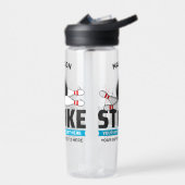 Aangepaste naam & tekst Bowling Strike Waterfles (Links)