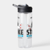 Aangepaste naam & tekst Bowling Strike Waterfles (Rechts)