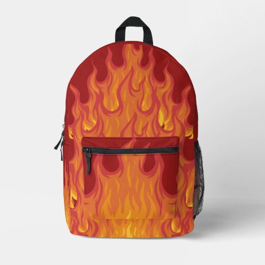 Aangepaste naam / tekst brandweerman bedrukte rugzak (Voorkant)