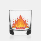 Aangepaste naam / tekst Brandweerman schot glas (Achterkant)