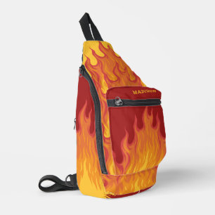 Aangepaste naam / tekst brandweerman sling bag