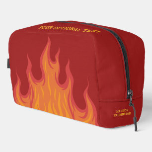 Aangepaste naam / tekst brandweerman toilettasje