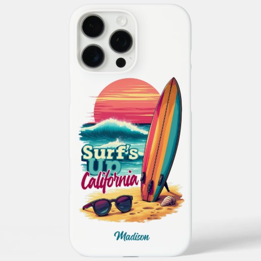 Aangepaste naam / tekst California Surfen Case-Mate iPhone Case (Achterkant)