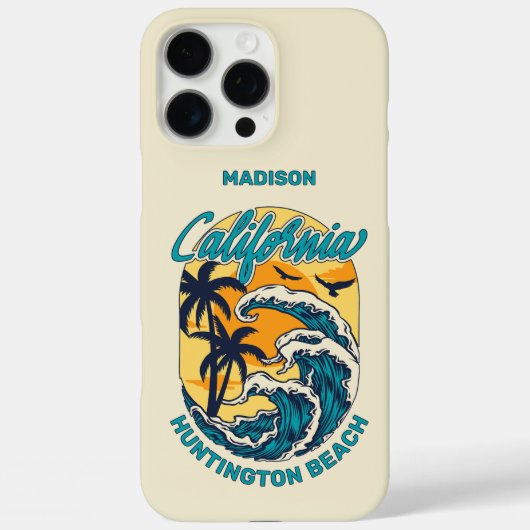 Aangepaste naam / tekst California Surfen Case-Mate iPhone Case (Achterkant)