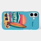 Aangepaste naam / tekst California Surfen Case-Mate iPhone Case (Achterkant (horizontaal))